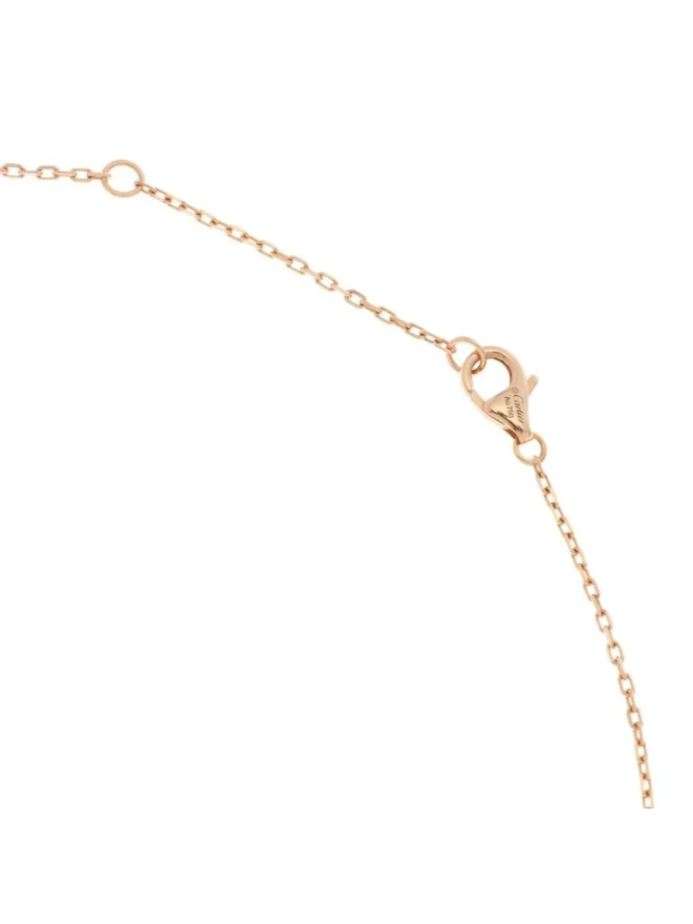 Cartier Logo Double C Necklace 18k Pink Gold Diamond